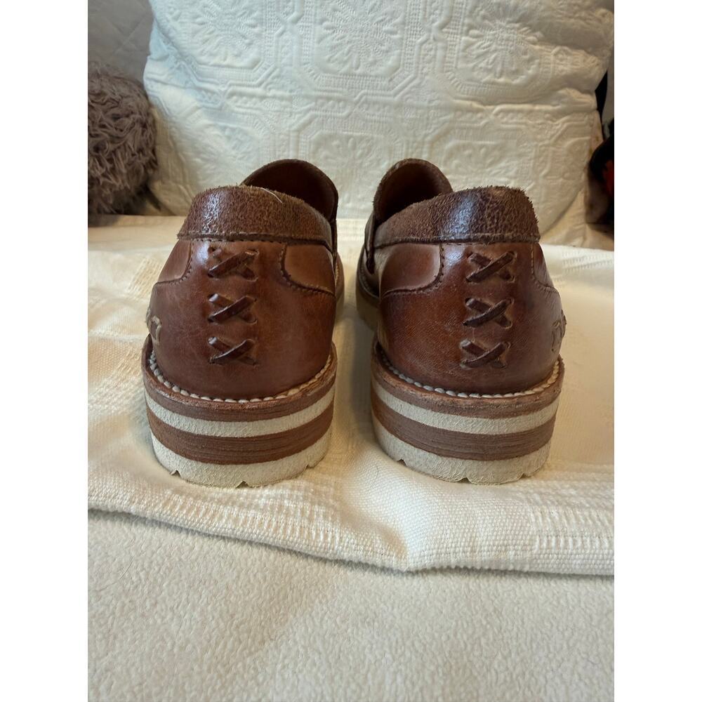 BedStU Reina Leather Chunky Penny Loafer Brown Size 8 - Picture 6 of 8